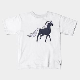 Black horse Kids T-Shirt